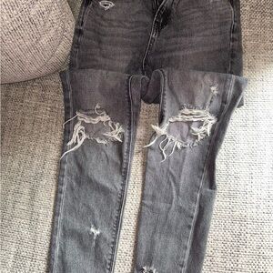 American Eagle Outfitters Distressed Black Skinny Jeans